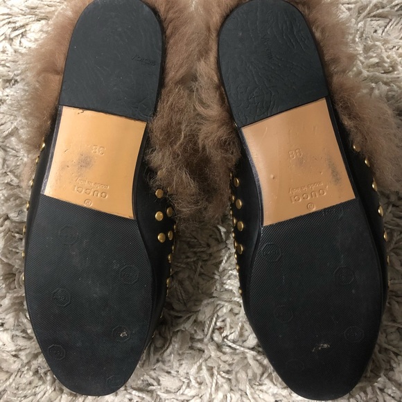 Gucci Kangaroo Studded Slides / Slippers - Picture 4 of 5